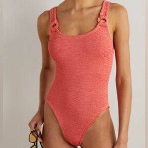 Hunza G Rose Inc Seersucker One Piece - NWT